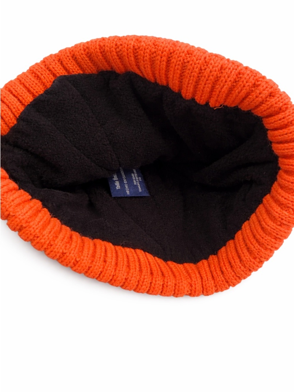 George Orange Fold-Over Ribbed Knit Beanie - Picture 2 of 2
